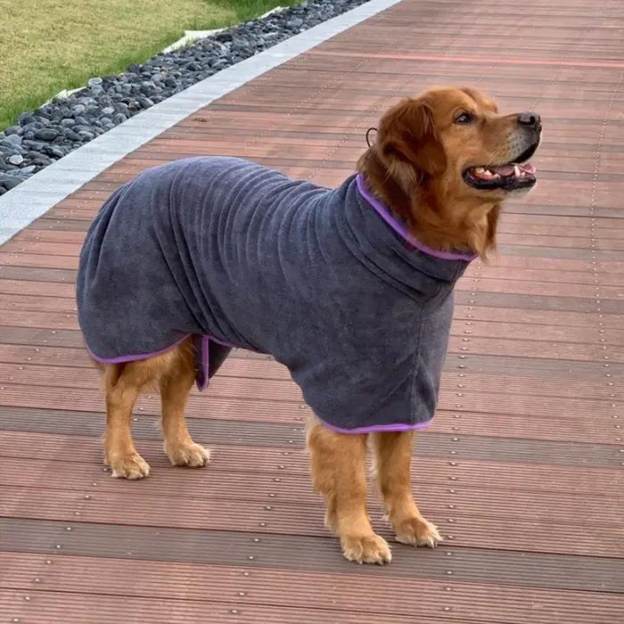 Peignoir en microcarence à séchage rapide pour chiens
