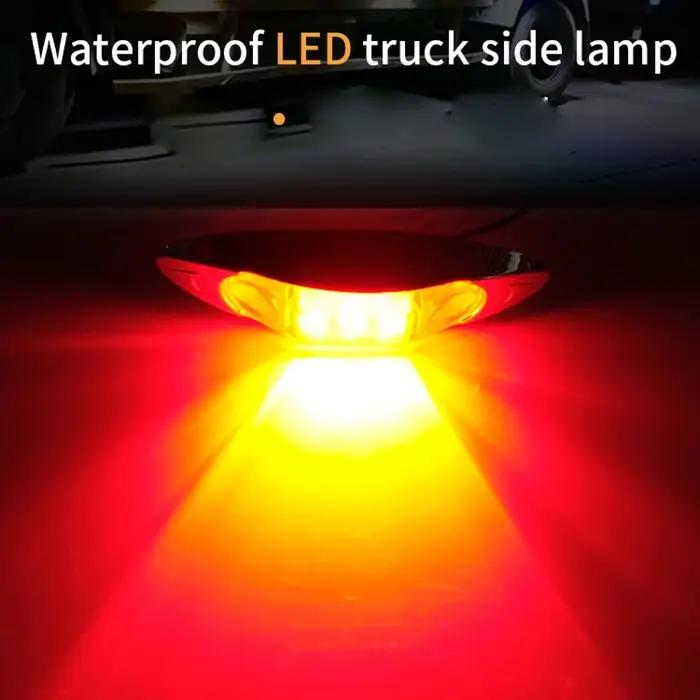 10 pièces 12V 24V feux de position latéraux ovale avant arrière indicateur de dégagement lampe pour