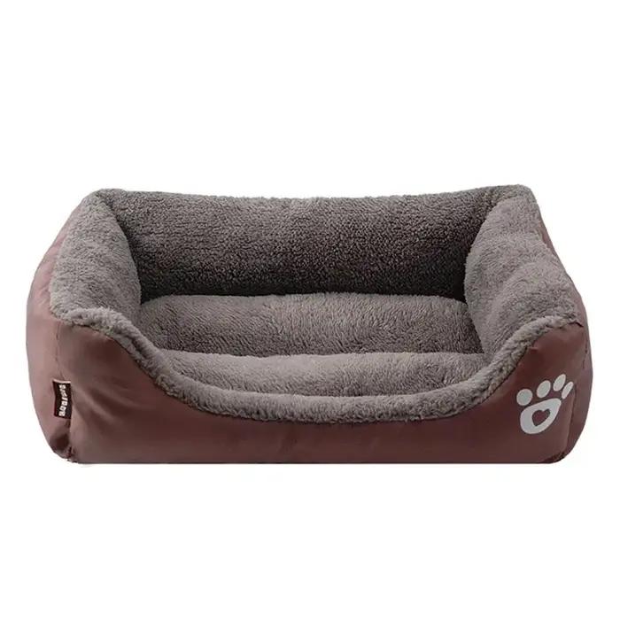 Lit de chien en coton douillet pour petites et grandes races, maisonnette chaude et confortable pour animaux de compagnie, pour chiens et chats de toutes tailles