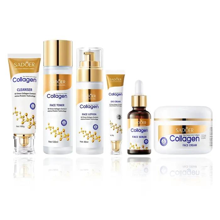 Ensemble de soins de la peau au collagène