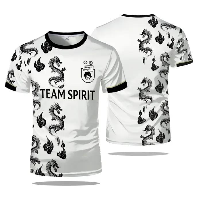 Nouveau esprit d'équipe maillots mode T-Shirt jeu Esports joueur uniformes compétition hommes T-Shirt respirant maille tissu Fans garçon T-Shirt