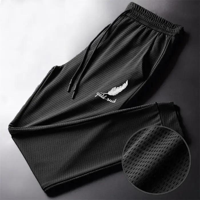 Pantalon homme quick dry léger randonnée jogging running respirant gym cheville ajustable sport