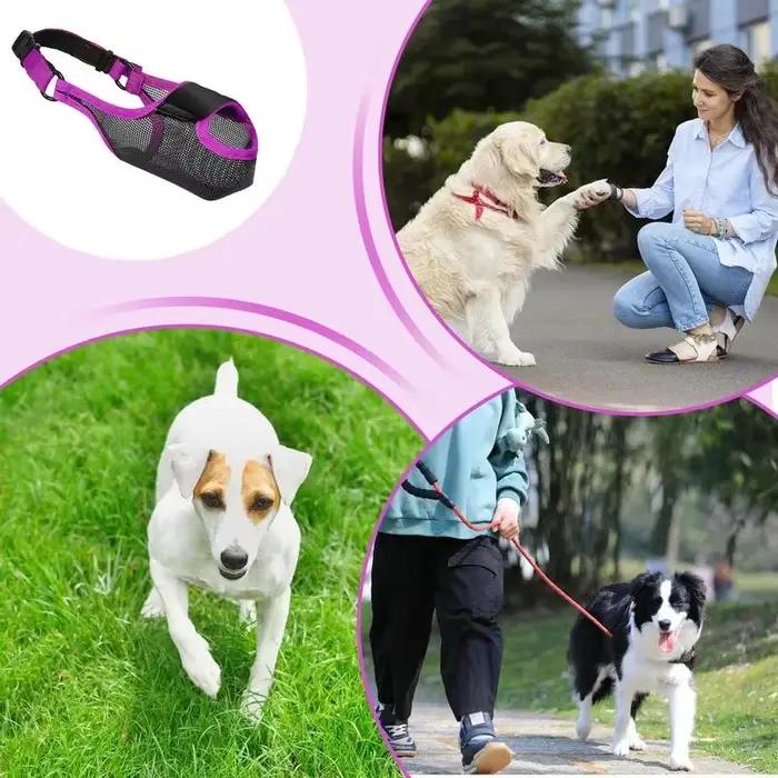 Muselière pour chien, muselière couverte en maille douce