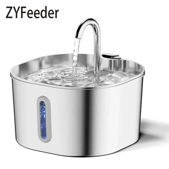 Fontaine d'eau ZYFeeder 2 litres pour chats et petits animaux de compagnie avec distributeur d'eau automatique et entretien facile pour occasions spéciales