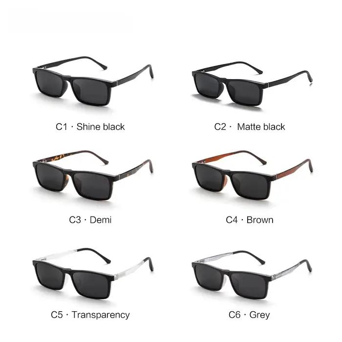 YIMARUILI mode TR90 magnétique polarisé lunettes à clipser pour femmes rétro carré optique Prescript