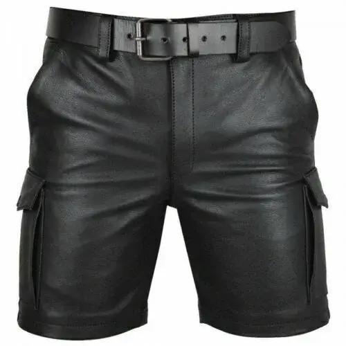 Short en Faux cuir PU pour hommes