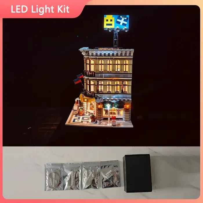 Kit d'éclairage LED pour 10211 Grand Emporium compatible 15005 (seulement éclairage LED, ne comprend pas les briques du modèle)