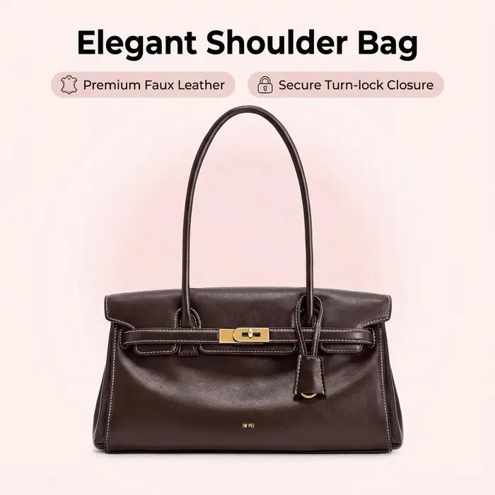 Nouveau sac à main en cuir souple pour femme JW PEI, tendance, avec boucle de verrouillage, petit de