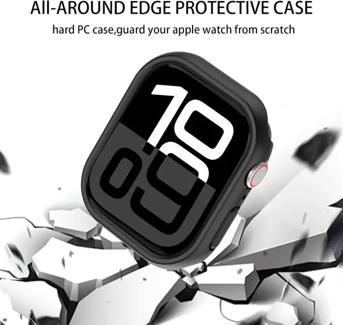 Coque protection Apple Watch 46mm 44mm 40mm - Protège-bumper PC pour iWatch Series 8 à 3
