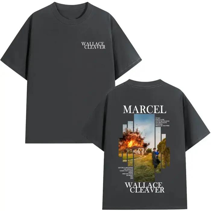 T-shirt homme rapper Wallace Cleaver vintage à motifs imprimés pour hommes décontractés et modernes occassions spéciales