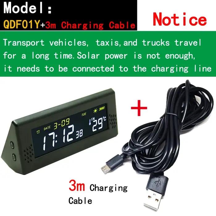 Pare-brise solaire, horloge numérique de voiture