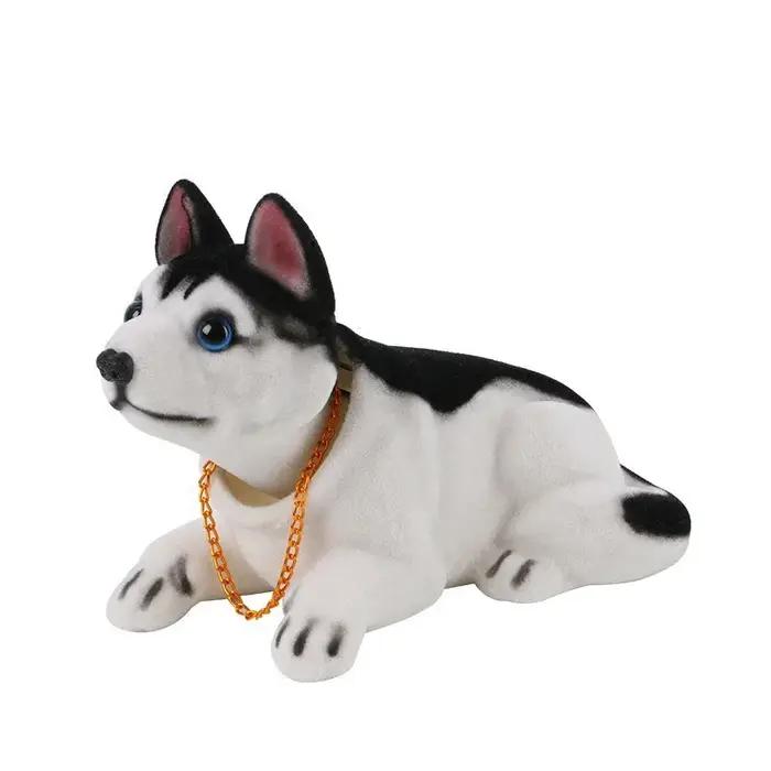 Ornements de voiture poupée Husky Beagle St Bernard berger secouer la tête chien canard décoration Auto intérieur accessoires mignon cadeaux créatifs