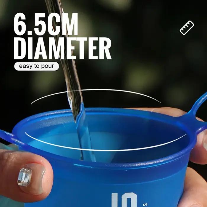 WRELS 200ml tasse pliable TPU tasse d'eau courante pliable réutilisable portable pour la course à pied escalade Marathon-BPA tasse d'eau gratuite