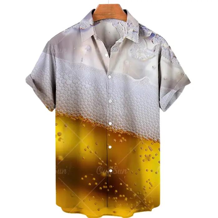 Chemise Hawaïenne Décontractée à la Mode pour Homme