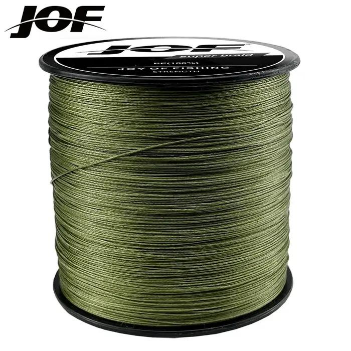JOF – ligne de pêche à la carpe, 8 brins/4 brins, 500M/300M, cordon PE multifilament tressé, matéria