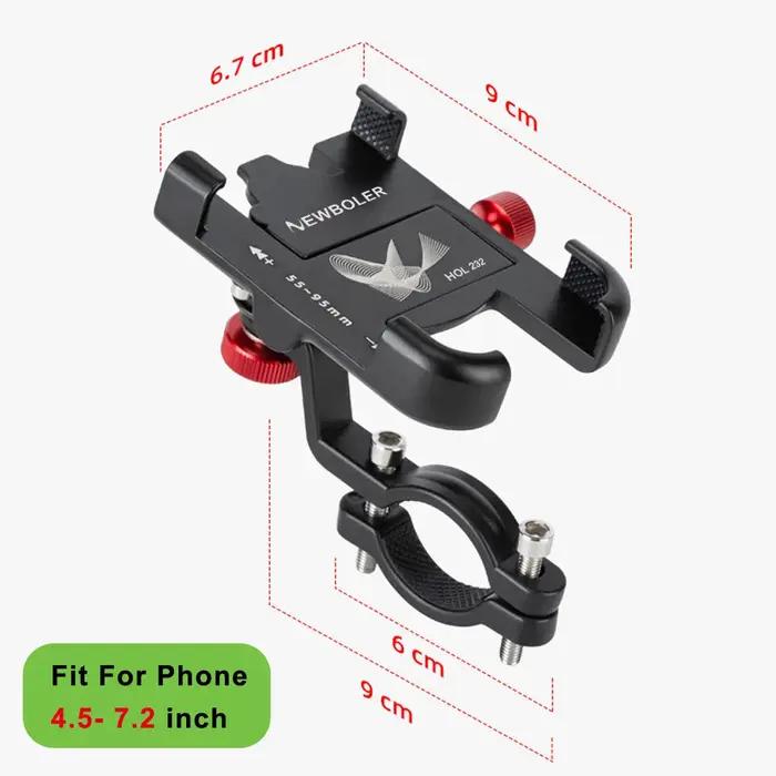 NEWBOLER vtt support de téléphone support de vélo 360 ° rotatif en aluminium réglable vélo support d