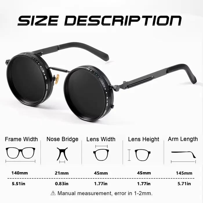 CRIXALIS lunettes de soleil rondes polarisées ND9 gradation réglable hommes femmes rétro Punk hommes