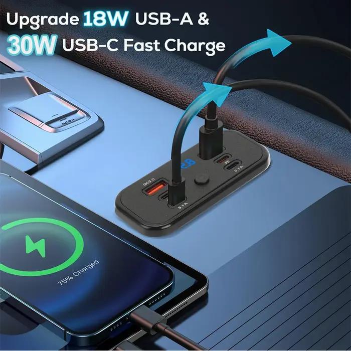 Prise USB 6 ports 12-24V