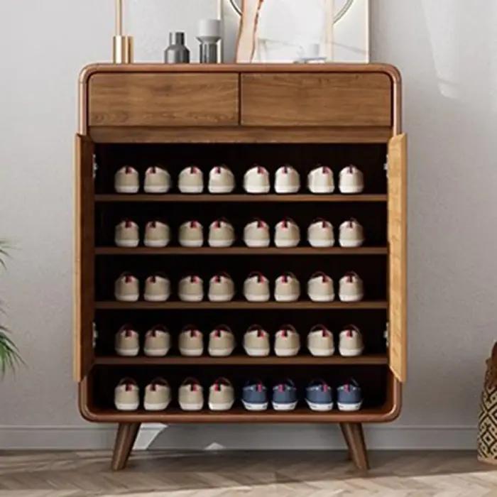 Armoire à chaussures en bois de luxe, organisateur de rangement, salon, affichage Mobile, étagère à