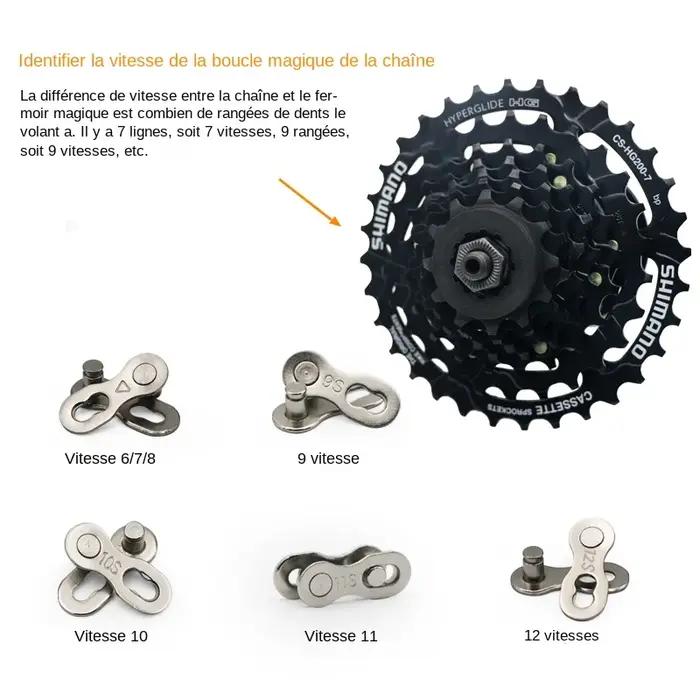 10 paires de connecteurs de chaîne de vélo