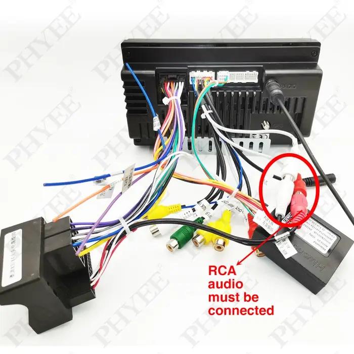 CAN Bus Adaptateur de faisceau de décodeur Quadlock, 16 broches, connecteur de verrouillage, RCA, câ