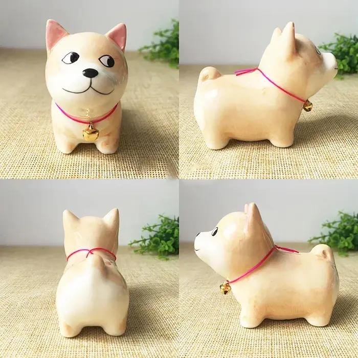 Chien en céramique mignon pour décoration de voiture