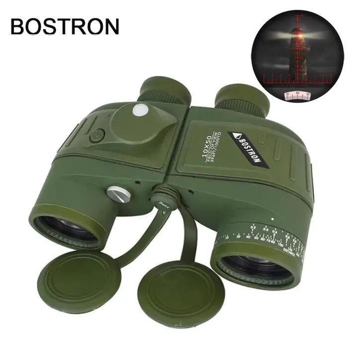 Jumelles 10x50 marine militaire étanches avec télémètre boussole pour chasse observation oiseaux