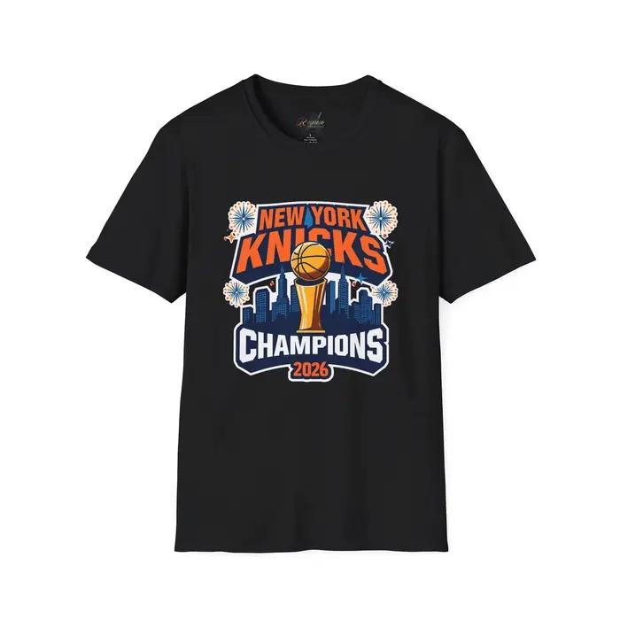 T-shirt des champions des New York Knicks, T-shirt graphique de basket-ball, été 2026, hommes femmes