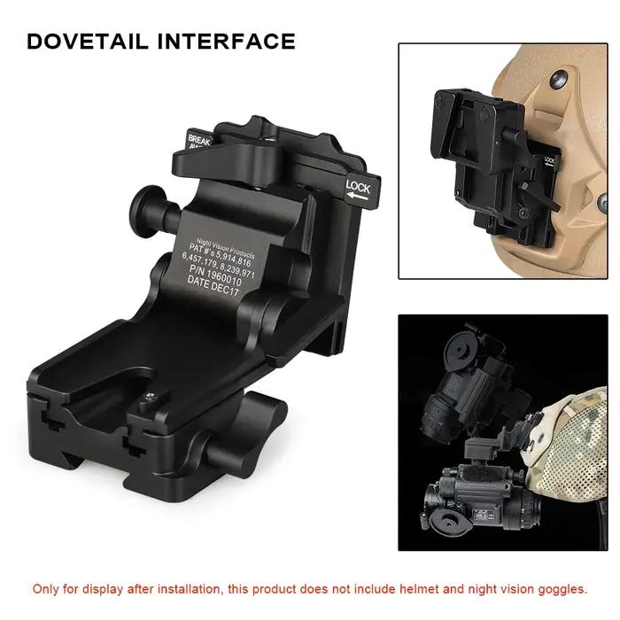 Support de Vision nocturne NVG pour casque, en alliage d'aluminium, pour PVS-7 PVS-14 PVS-15 PVS-18