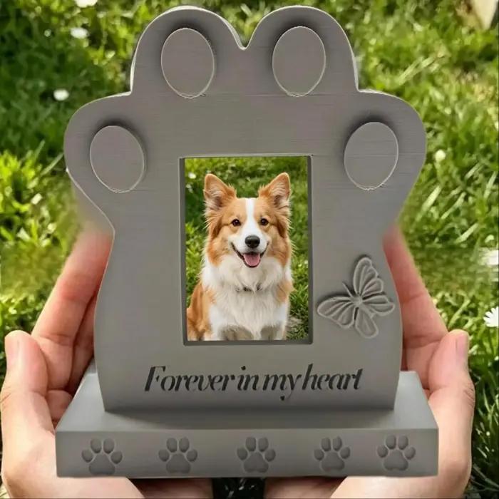 Pierre commémorative créative pour chien avec empreinte de patte
