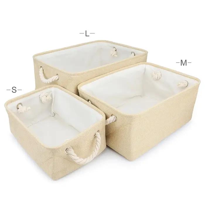Boîte à jouets personnalisable pour chien pliable avec poignées confortables en lin pour rangement et décoration maison occassions spéciales chiens jouets
