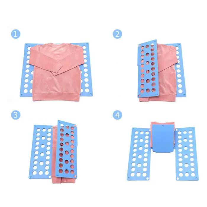 Planche à plier les vêtements robuste en plastique pour adultes et enfants, guide de pliage facile, rangement intelligent, usage domestique, voyage, étudiant