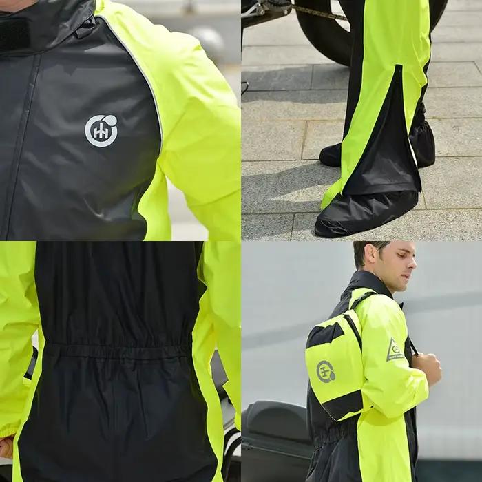Manteau imperméable et pantalon de pluie pour moto
