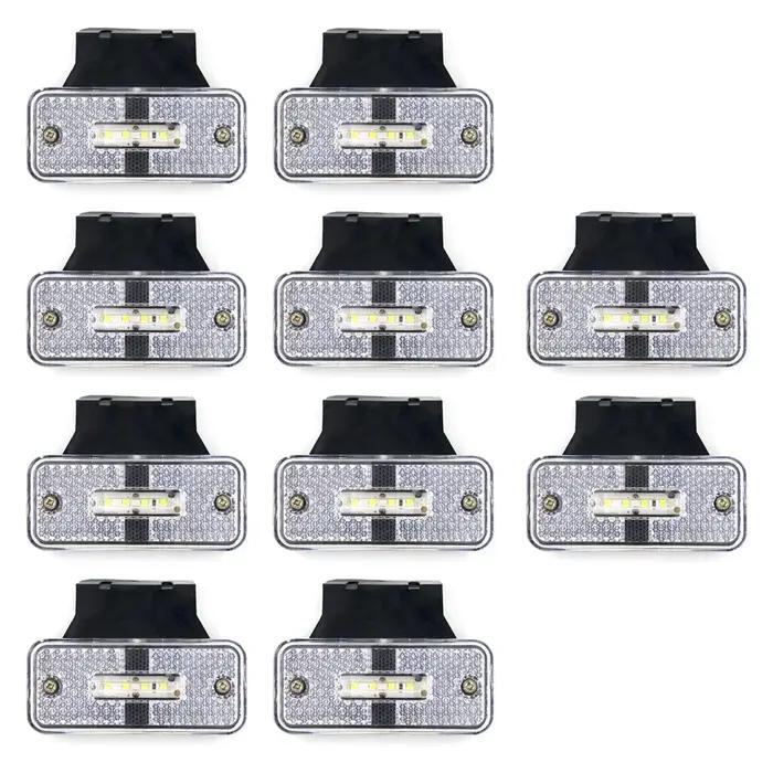 10/8/6/4 pièces 12V 24V feu de position latéral LED feux externes de voiture feu arrière d'avertissement carré lampe