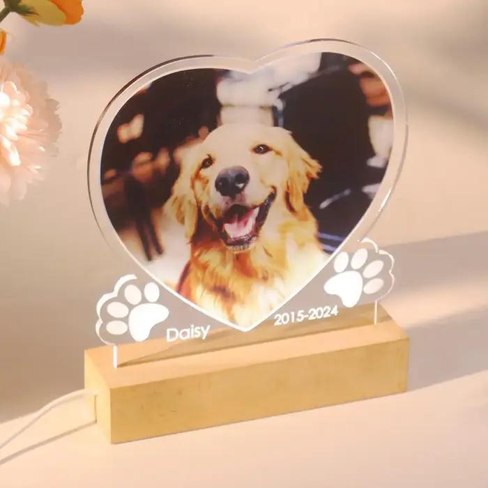 Plaque photo de chien avec cadre multi-photo personnalisé en acrylique