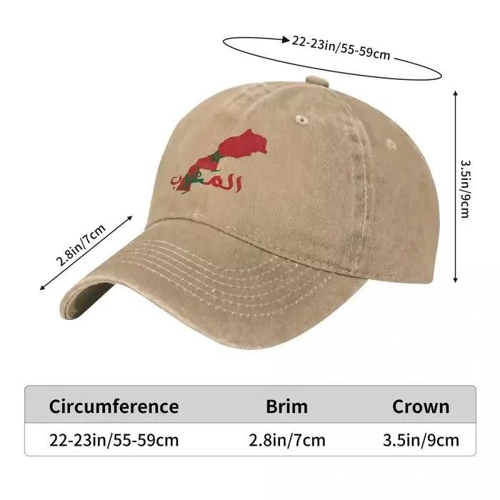 Casquette de chasse Maroc motif drapeau - Modèle unisexe pour camping et activités outdoor