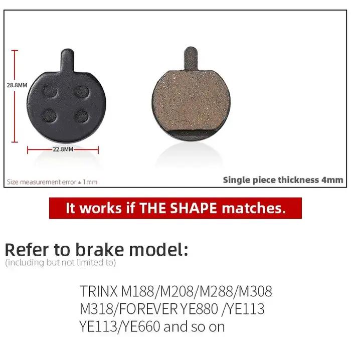 10 paires (20 pièces) de plaquettes de frein à disque de vélo sont utilisées pour les accessoires