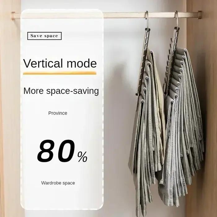 Cintres pliants en acier inoxydable pour pantalons et accessoires gain de place élégance pour garde-robe femme homme occasions spéciales chambre dormitorio bureau