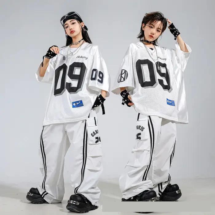 Enfants garçons filles Streetwear Hiphop maille Baseball veste pantalon ensembles enfants manteau pa