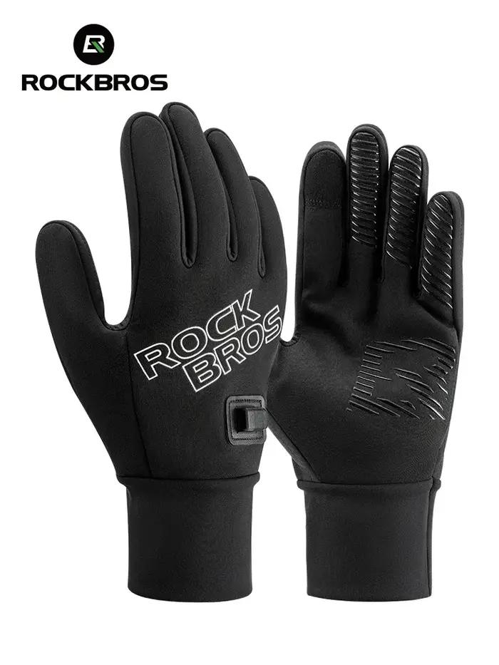 ROCKBROS gants chauffants USB écran tactile rechargeable bout des doigts grande zone de chauffage ga