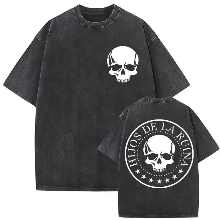 Lavé Vintage NATOS WAOR Hijos De La Ruina Logo Album Merch t-shirts hommes femmes Hip Hop gothique à