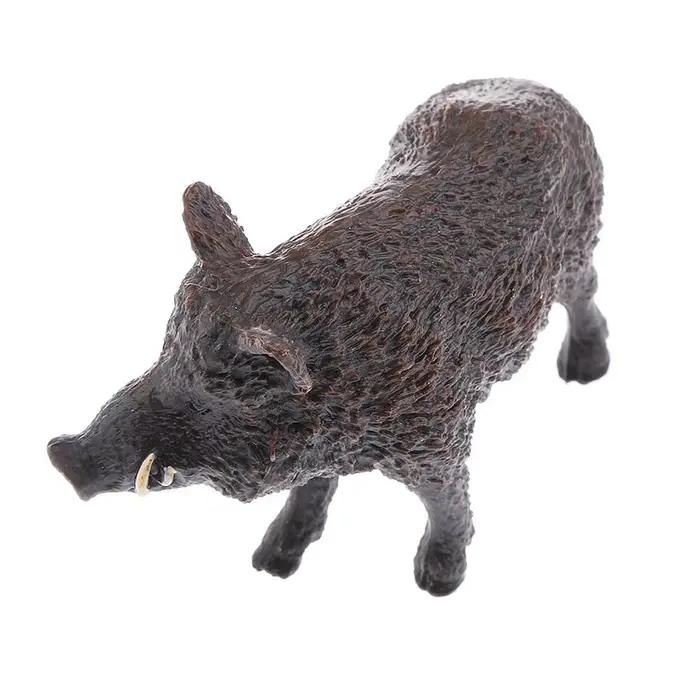 Figurine en PVC de sanglier de la vie sauvage jouet animal de compagnie pour décoration intérieure et extérieure occassions spéciales