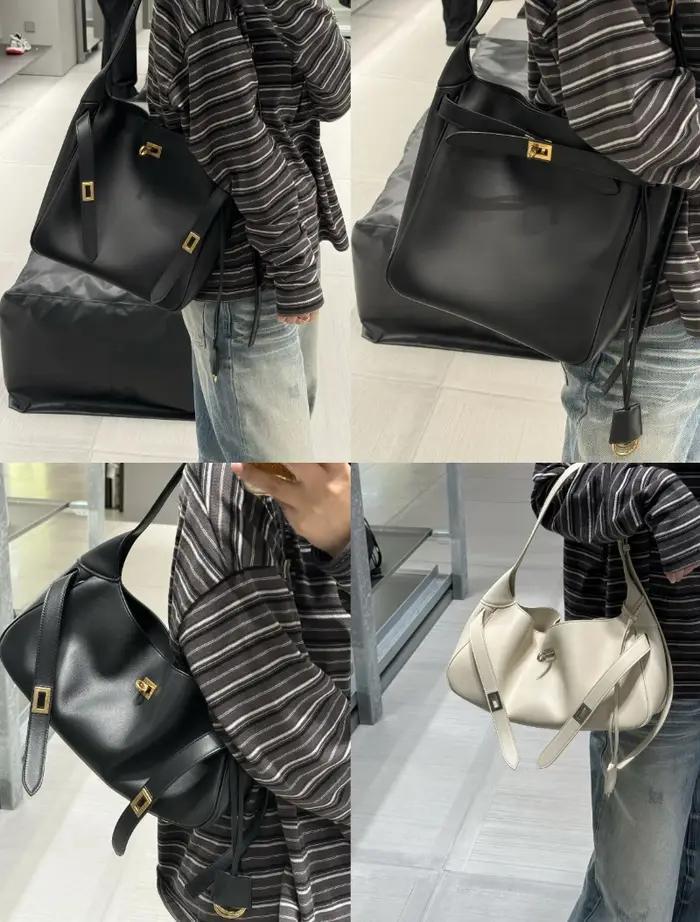 Sacs fourre-tout à boucle de ceinture 2026 pour femmes, en cuir de vachette, sacs hobo de luxe de cr