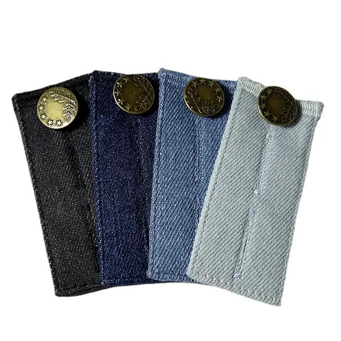 4 pièces/ensemble Denim jean taille extensions ceinture extenseurs pour hommes femmes pantalons de grossesse pantalon