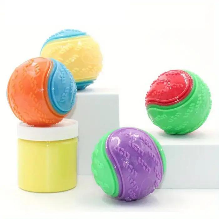Jouet pour chien en TPR bleu, ballon de meulage des dents, durable et interactif pour chiens, jouet de jeu et d'entretien bucco-dentaire
