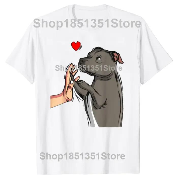 Drôle Staffordshire Bull Terrier amour chien maman graphique T-shirts hommes mode t-shirt décontract