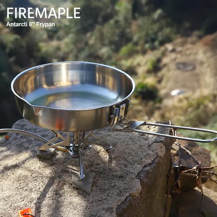 Poêle à frire pliable en érable de feu, en acier inoxydable 304 avec Base de Construction à trois pl