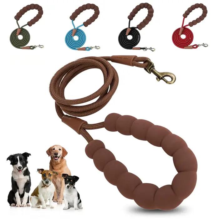 LL039--laisse pour chien pour animaux de compagnie, corde haute densité de 1,5 mètres, poignée souple, boucle en alliage.