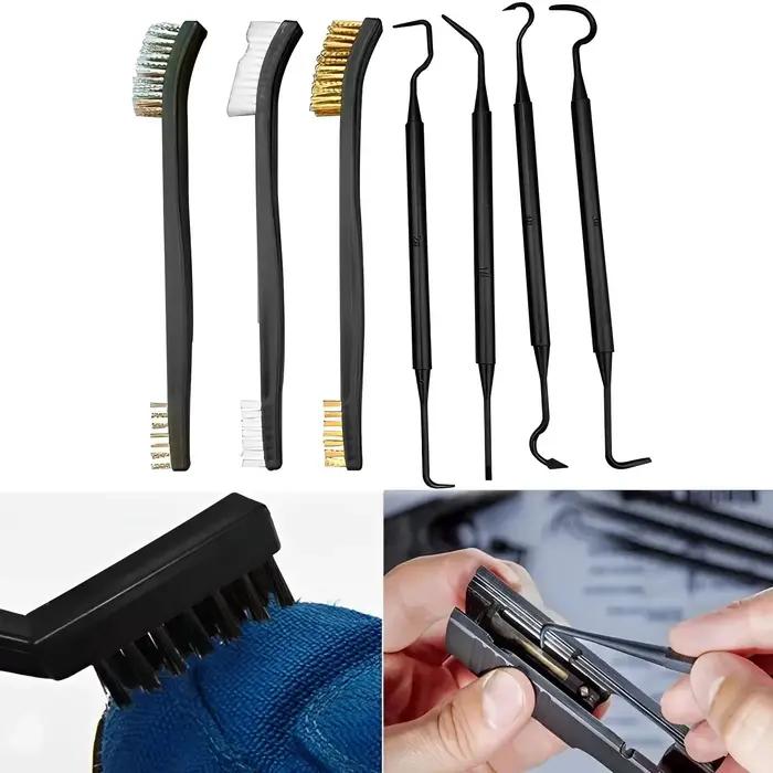 Kit de nettoyage d'armes à feu avec brosses