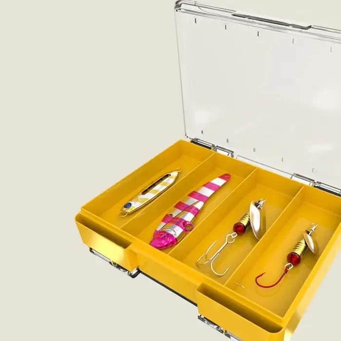 Nouveau Double face boîtes de matériel de pêche leurre de pêche gabarit tête boîte organisateur pêch